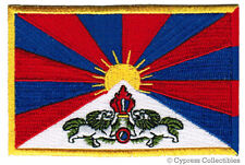 TIBET FLAG PATCH embroidered iron-on TIBETAN EMBLEM CHINA REGION DALAI LAMA new picture