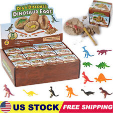 Dino Eggs Dig Toys 6 Boxes Dinosaur Eggs Excavation Science Experiments Kits USA picture
