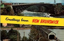 Vintage Greetings From New Brunswick Canada Postcard I247 picture