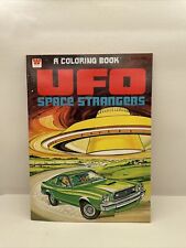 1978 UFO Space Strangers Flying Saucer Invaders Aliens Coloring Book Uncolored picture