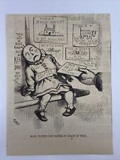1876 Thomas Nast Engraving Humpty Dumpty Rag Doll Political Historical Baby picture