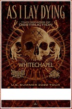 AS I LAY DYING | WHITECHAPEL Tour 2022 Ltd Ed RARE POSTER | FRAME & SIZE OPTION picture