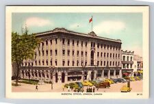 London-Ontario, Municipal Offices, c1948 Vintage Postcard picture