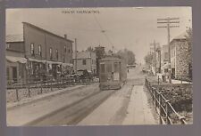 Theresa WISCONSIN RPPC c1910 MAIN STREET Add On TROLLEY nr Lomira Mayville WI KB picture