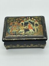Vintage Authentic Palekh Russian Lacquer Box  - 1984 Signed by Author picture