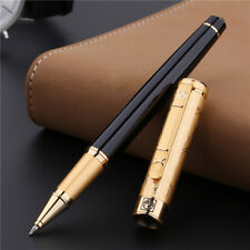 Picasso 902 Gentleman Roller Pen  Pure Black with Golden Cap with Smooth Refill picture
