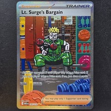 Lt. Surge's Bargain 185/132 Mega Evolution Base Set SIR Trainer Pokemon TCG Card picture