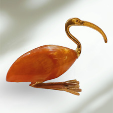 Orange Ibis Thoth God Bird Ancient Egyptian Knowledge Statue Marvelous Brass picture