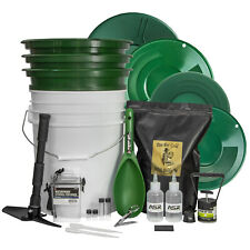ASR Outdoor 24pc Gold Panning Kit, 5 Gallon Bucket, 10lb Bobby Bo Paydirt, Green picture