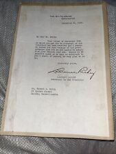 1930 Letter from White House: President Herbert Hoover Autograph Rejection picture