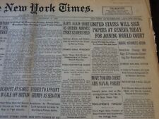 1929 DEC 9 NEW YORK TIMES - U. S. WILL SIGN PAPERS AT GENEVA TODAY - NT 6563 picture