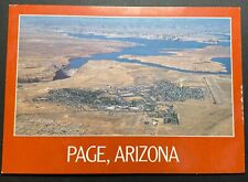 Page Arizona AZ Postcard headquarters of the Glen Canyon Dam Lake Powell Rec. picture