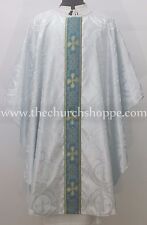 Metallic Silver Chasuble clergy vestment & Stole,Gothic chasuble,Casel,Casulla  picture