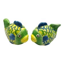 Anthropomorphic Colorful Big Lip Ceramic Fish Salt & Pepper Shakers  picture