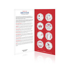 Best of British Red Collection Limited Edition Silver Plated Coins - Set of 8 picture