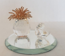 Miniature Crystal Pineapple & Clam Clear Gold Tone Fruit picture