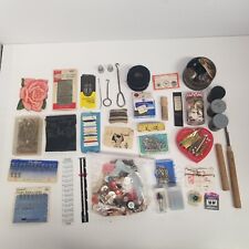 Vintage Sewing Lot, Needles, Buttons, Pins, Accessories, Rulers, Thimbles, LOOK picture