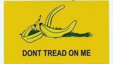 5in x 3in Banana Gadsden Dont Tread on Me Flag Bumper Stickers Decals Sticker... picture