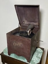 RARE Antique OROPHONE Record Player Mini Metal Phonograph WORKS Read C. 1910s picture