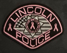 California Pink (Cancer Awareness) Patch. Lincoln Police. picture