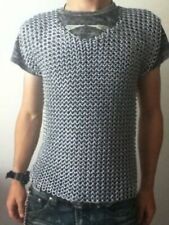 ALUMINIUM BUTTED CHAINMAIL SLEEVELESS SHIRT WHITE ANODIZED COSTUME picture