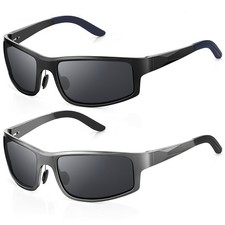 Unbreakable Polarized Sports Sunglasses for Men, Scratch/Seawater-Proof/Oleop... picture