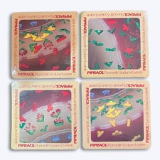 Vtg 1985 Lederle Pipracil Antibiotic Coaster Set Pharma Medical Promo Science picture