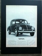 *Ready To Display* VW Bug Lemon ad 1960 1961*Original*Life 11x13 inch Volkswagen picture
