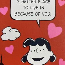 Vintage Peanuts Valentine's Day Greeting Card Lucy Hearts Hallmark picture