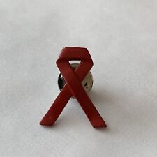 Red Ribbon Awareness Heart, HIV, AIDS, Stroke, Blood, Drug Free Lapel Pin picture