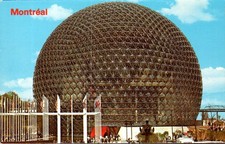 Montreal - Biosphere geodesic dome Man and His World - Postcard posted 1988 picture