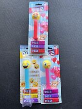 PEZ Dispenser Smiling COOL Emoji LMFAO Valentine’s Heart Eyes Kiss Set Candy picture