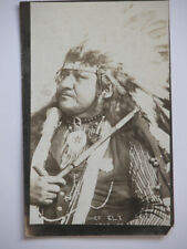 Rare Vtg 1917 Ponca City Indian Postcard RPPC CHIEF ELY picture