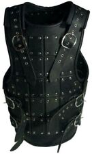 Medieval Viking Leather Body Armor LARP Cosplay Costume Black Breastplate Gift picture