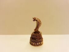 Brass Lucky SNAKE Base Figurine Mini Vintage Collect Animal Statues Home Decor picture