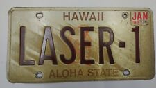 HAWAII LICENSE PLATE 80-90s ALOHA STATE Laser 1 picture