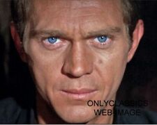 COOL TOUGH GUY STEVE MCQUEEN BLUE EYES STARING RIGHT AT YOU 8X10 PHOTO AWESOME picture