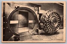 Second National Bank of Paterson NJ Safe Deposit Vaults—VTG Albertype Postcard picture