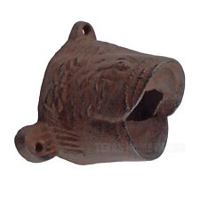 Fish Mouth Beer Bottle Opener Cast Iron Wall Mounted Bar Cabin Lodge Decor picture