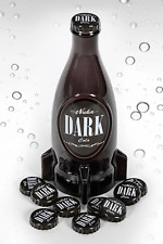 🚀Official FALLOUT Nuka-Cola Dark Glass Bottle & 10 Bottle Caps NEW picture