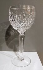 Vtg Waterford Crystal ALANA TALL STEM (Cut) Hock Wine Glass Old Mark Signed Excl picture