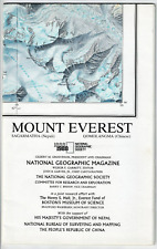 VINTAGE 1988 MT MOUNT EVEREST November National Geographic Map Poster Magazine picture