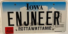 Vanity ENGINEER license plate Engineering Computer Chemical Mechanical Civil Bio picture
