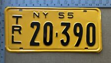 1955 New York trailer license plate 20 390 vintage Airstream 13836 picture