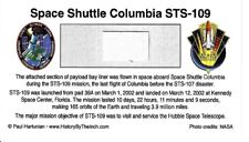 Own a Genuine Piece of Space Shuttle Columbia - STS -109 Flown in Space - $19.95 picture