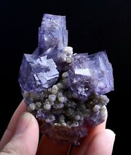 88g Natural Phantom Window Purple FLUORITE Mineral Specimen/Yaogangxian China picture