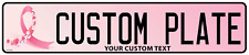 Breast Cancer Awareness Custom Euro Style License Plate (Left Design) picture
