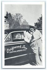 c1930's Craftwood Inn Car Manitou Springs Colorado CO Unposted Vintage Postcard picture