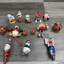 Basketball Christmas Ornaments Rare Vintage Collectible Lot of 14 picture