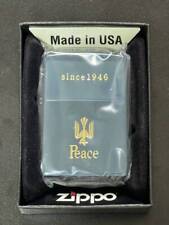 zippo Peace BLUE TITAN since 1946 Limited Edition Piece Blue Titanium Made in picture